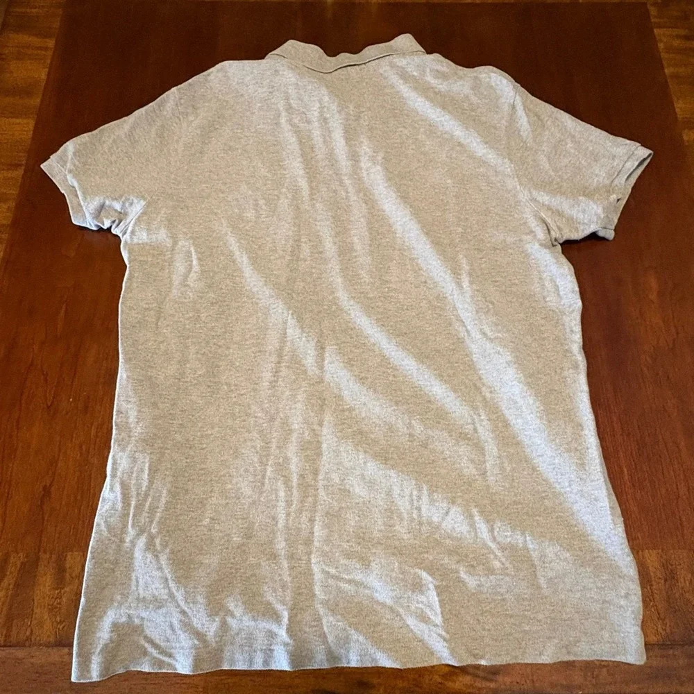 Polo‎ Ralph Lauren Gray Pony Logo Polo Shirt XL Custom Fit Classic Preppy
